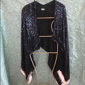 DRIES VAN NOTEN CASHMERE SEQUIN SHAWL WRAP SCARF